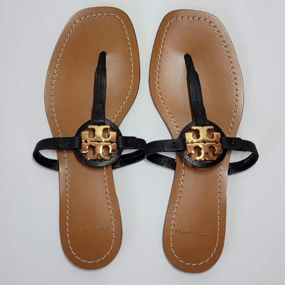 Tory BurchT-Mini Miller  Leather Thong flat sandals/ 6.5 - Picture 2 of 9
